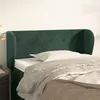 Image de vidaXL Tête de Lit avec Oreilles Meuble de Chambre à Coucher Accessoire de Lit Simple Tête de Cadre de Lit Vert Foncé 83x23x78/88 cm Velours 3116897