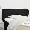 Image de vidaXL Hoofdbord met randen 93x23x78/88 cm stof zwart3116988