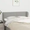 Image de vidaXL Hoofdbord met randen 147x23x78/88 cm stof lichtgrijs3117002