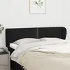 Image de vidaXL Hoofdbord met randen 147x23x78/88 cm stof zwart3117004