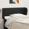 Image de vidaXL Hoofdbord met randen 103x23x78/88 cm kunstleer zwart3117088