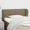 Image de vidaXL Hoofdbord met randen 93x23x78/88 cm stof taupe3117130