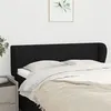 Image de vidaXL Hoofdbord met randen 147x23x78/88 cm stof zwart3117144