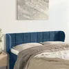 Image de vidaXL Hoofdbord met randen 147x23x78/88 cm fluweel donkerblauw3117196