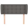 Image de vidaXL Hoofdbord met randen 93x23x78/88 cm kunstleer grijs3117226