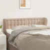 Image de vidaXL Hoofdbord met randen 147x23x78/88 cm kunstleer cappuccinokleur3117239