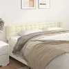 Image de vidaXL Tête de lit avec oreilles Crème 183x23x78/88 cm Similicuir