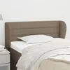 Image de vidaXL Hoofdbord met randen 93x23x78/88 cm stof taupe3117270