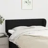 Image de vidaXL Hoofdbord met randen 147x23x78/88 cm stof zwart3117284