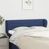 Image de vidaXL Hoofdbord met randen 147x23x78/88 cm stof blauw3117288