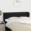 Image de vidaXL Hoofdbord met randen 147x23x78/88 cm stof zwart3117382