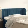 Image de vidaXL Hoofdbord met randen 83x23x78/88 cm fluweel donkerblauw3117416