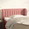 Image de vidaXL Hoofdbord met randen 83x23x78/88 cm fluweel roze3117417