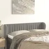 Image de vidaXL Hoofdbord met randen 147x23x78/88 cm fluweel lichtgrijs3117430