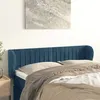 Image de vidaXL Hoofdbord met randen 147x23x78/88 cm fluweel donkerblauw3117434