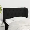 Image de vidaXL Hoofdbord met randen 83x23x78/88 cm stof zwart3117456