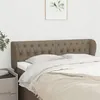 Image de vidaXL Hoofdbord met randen 147x23x78/88 cm stof taupe3117482