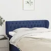 Image de vidaXL Hoofdbord met randen 163x23x78/88 cm stof blauw3117492