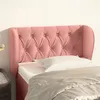Image de vidaXL Hoofdbord met randen 83x23x78/88 cm fluweel roze3117515