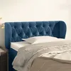 Image de vidaXL Hoofdbord met randen 103x23x78/88 cm fluweel donkerblauw3117526