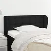 Image de vidaXL Hoofdbord met randen 93x23x78/88 cm stof zwart3117562