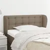 Image de vidaXL Hoofdbord met randen 93x23x78/88 cm stof taupe3117564