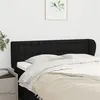 Image de vidaXL Hoofdbord met randen 147x23x78/88 cm stof zwart3117578
