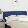 Image de vidaXL Hoofdbord met randen 147x23x78/88 cm stof blauw3117582