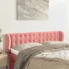 Image de vidaXL Hoofdbord met randen 147x23x78/88 cm fluweel roze3117631