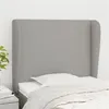 Image de vidaXL Hoofdbord met randen 83x23x118/128 cm stof lichtgrijs3117650