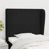 Image de vidaXL Hoofdbord met randen 93x23x118/128 cm stof zwart3117660