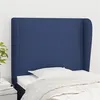 Image de vidaXL Hoofdbord met randen 103x23x118/128 cm stof blauw3117672