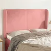Image de vidaXL Hoofdbord met randen 147x23x118/128 cm fluweel roze3117729