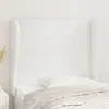 Image de vidaXL Hoofdbord met randen 103x23x118/128 cm kunstleer wit3117761