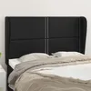 Image de vidaXL Hoofdbord met randen 147x23x118/128 cm kunstleer zwart3117906