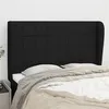 Image de vidaXL Hoofdbord met randen 147x23x118/128 cm stof zwart3117956