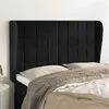 Image de vidaXL Hoofdbord met randen 147x23x118/128 cm fluweel zwart3118006