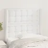 Image de vidaXL Hoofdbord met randen 83x23x118/128 cm kunstleer wit3118029