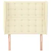 Image de vidaXL Tête de lit avec oreilles Crème 83x23x118/128 cm Similicuir