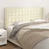 Image de vidaXL Tête de lit avec oreilles Crème 163x23x118/128 cm Similicuir