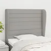 Image de vidaXL Hoofdbord met randen 103x23x118/128 cm stof lichtgrijs3118086