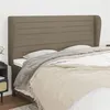 Image de vidaXL Hoofdbord met randen 183x23x118/128 cm stof taupe3118114