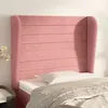 Image de vidaXL Hoofdbord met randen 103x23x118/128 cm fluweel roze3118143