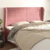 Image de vidaXL Hoofdbord met randen 163x23x118/128 cm fluweel roze3118155