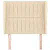 Image de vidaXL Hoofdbord met randen 83x23x118/128 cm stof cràmekleurig3118173