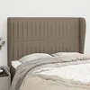 Image de vidaXL Hoofdbord met randen 147x23x118/128 cm stof taupe3118196