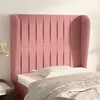 Image de vidaXL Hoofdbord met randen 103x23x118/128 cm fluweel roze3118241