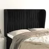Image de vidaXL Hoofdbord met randen 147x23x118/128 cm fluweel zwart3118244