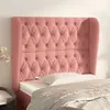 Image de vidaXL Hoofdbord met randen 103x23x118/128 cm fluweel roze3118339