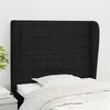 Image de vidaXL Hoofdbord met randen 93x23x118/128 cm stof zwart3118374